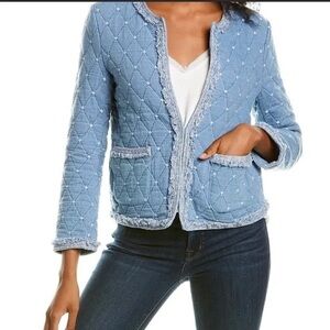J. McLaughlin Helene quilted denim Jacket XS